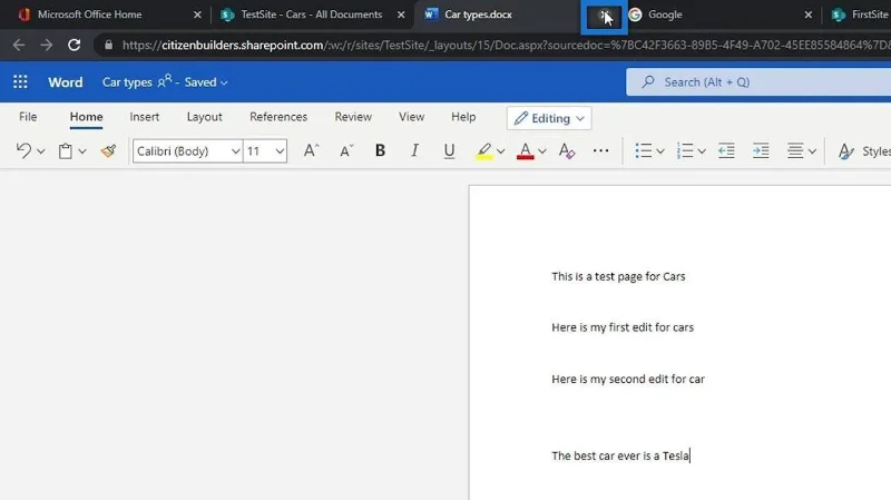 Versionierung in der SharePoint-Dokumentbibliothek
