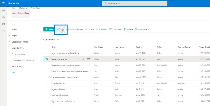 รายการ SharePoint: การแก้ไขรายการเดียวและหลายรายการ