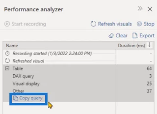 Query di LuckyTemplates Performance Analyzer: una panoramica