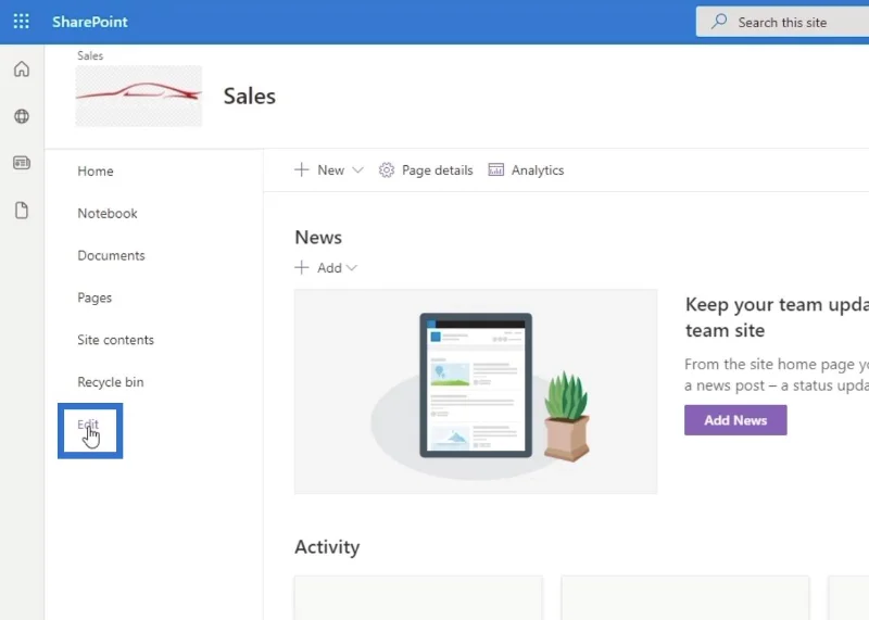 Elemen Navigasi Tapak SharePoint: Gambaran Keseluruhan
