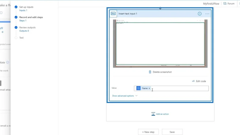 Input Aliran UI Dalam Microsoft Power Automate