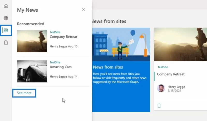 Platform SharePoint: Ciri Rangkaian Sosial