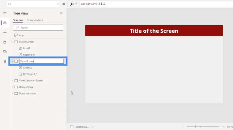 Skrin Butiran MS Power Apps Dan Skrin Borang