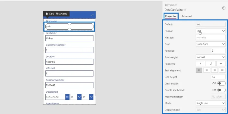 Skrin PowerApps: Mengedit Dan Mengemas kini