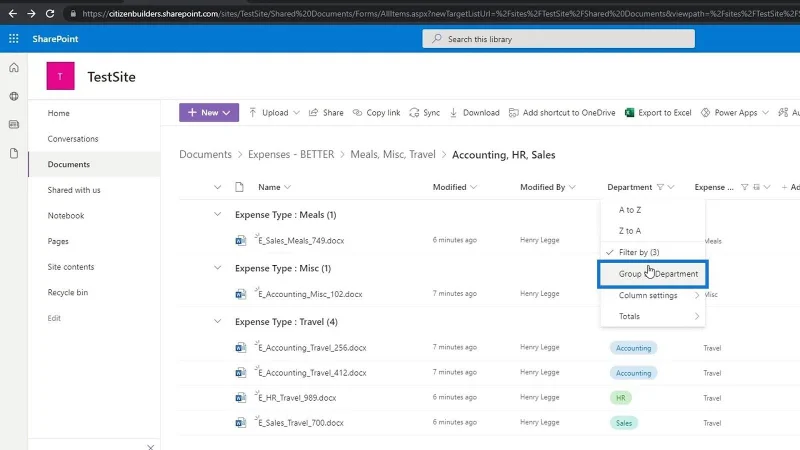 Penapisan Metadata Dalam Fail SharePoint
