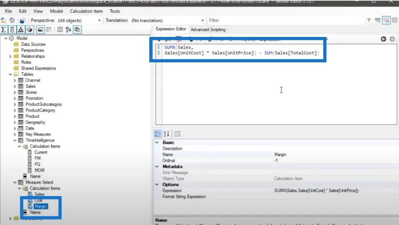 Use el editor tabular para crear grupos de cálculo en LuckyTemplates