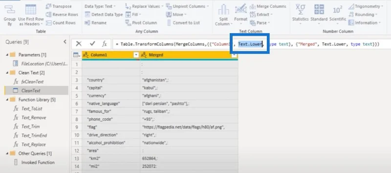 Mencipta Fungsi Pembersihan Teks Tersuai Dalam Power Query
