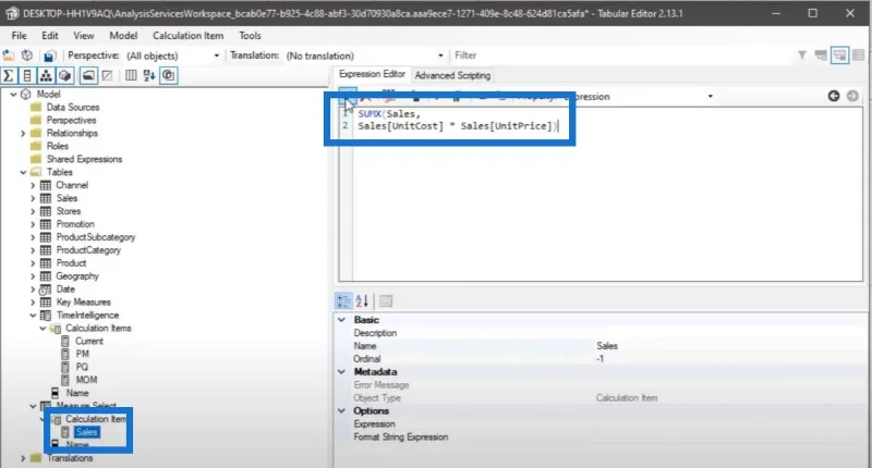 Use el editor tabular para crear grupos de cálculo en LuckyTemplates