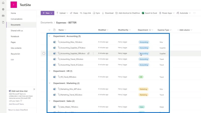 Penapisan Metadata Dalam Fail SharePoint