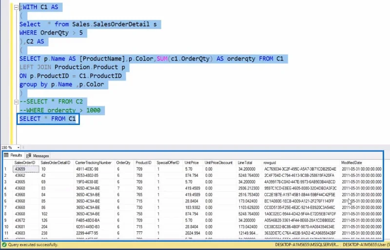 Ungkapan Jadual SQL Biasa Untuk Pengguna LuckyTemplates