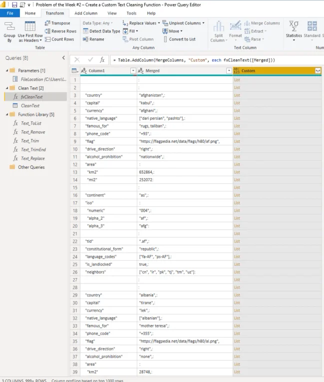 Mencipta Fungsi Pembersihan Teks Tersuai Dalam Power Query