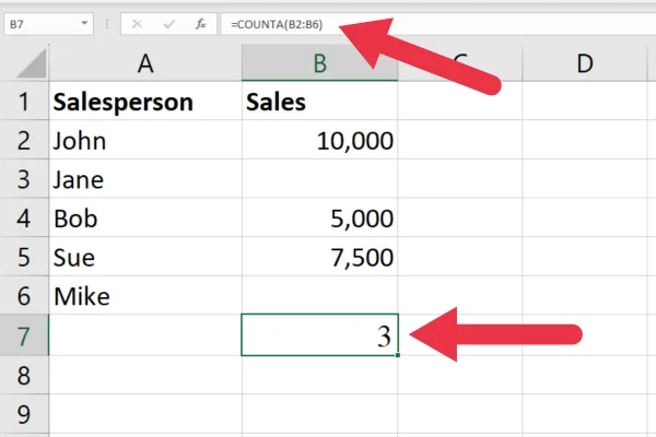 5 Cara Cara Mengira Sel Bukan Kosong Dalam Excel: Langkah Demi Langkah