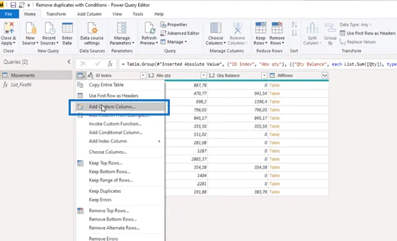 LuckyTemplates Power Query: removendo linhas duplicadas