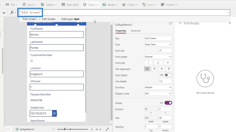 Tutorial Microsoft Power Apps |  Menyemak Ralat