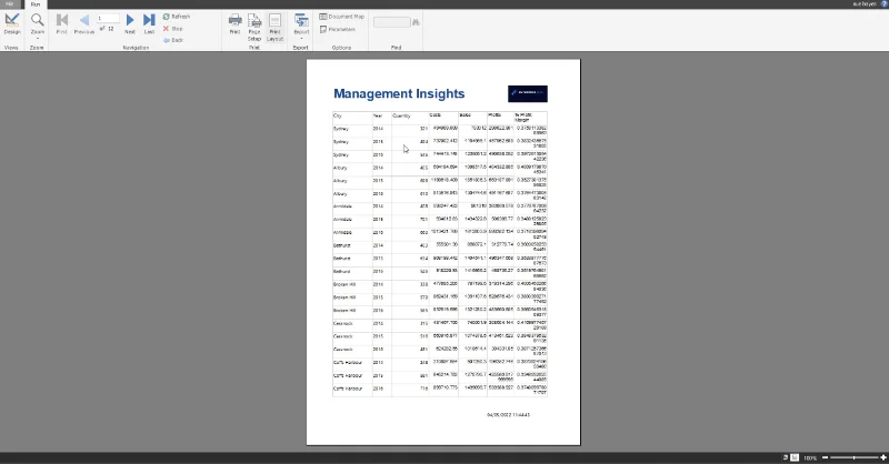 บทแนะนำตัวสร้างรายงาน: วิธีเพิ่มตาราง