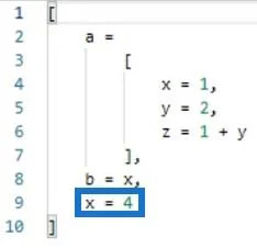 Ungkapan Bersarang: Persekitaran Power Query