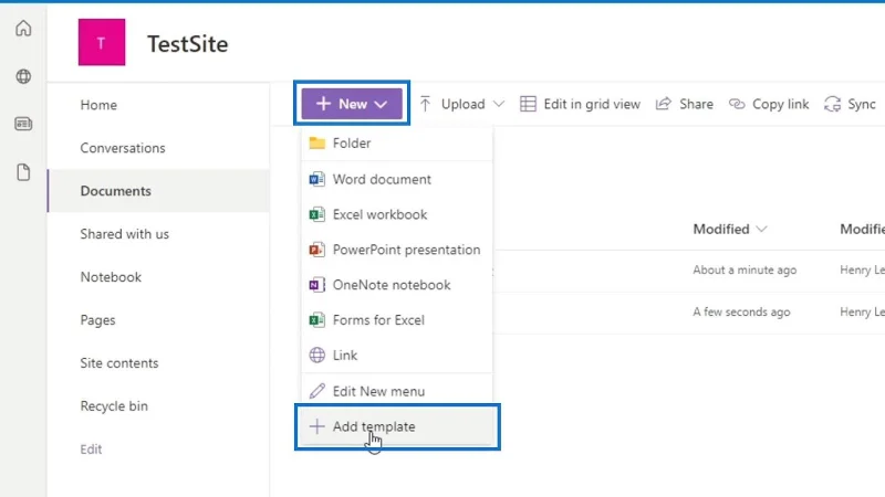 Modèles SharePoint pour les bibliothèques de documents