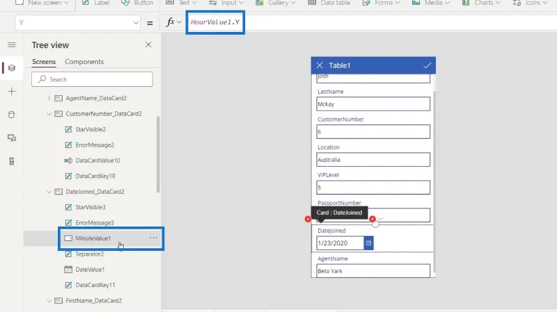 Skrin PowerApps: Mengedit Dan Mengemas kini