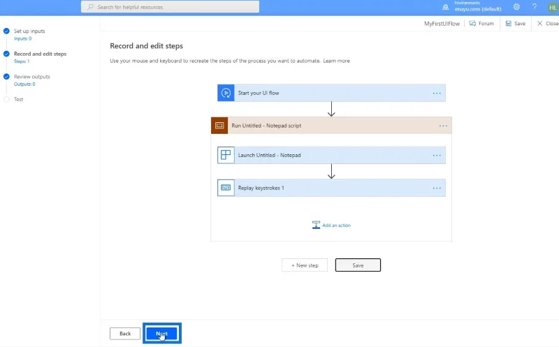 Kuasa Automate Aliran UI: Penciptaan Dan Persediaan