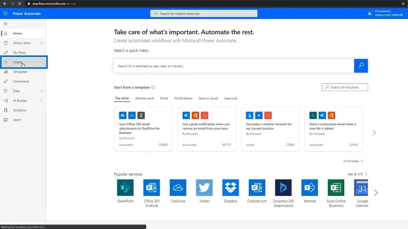 Templat Automate Kuasa |  Mencipta Dan Menjalankan Aliran