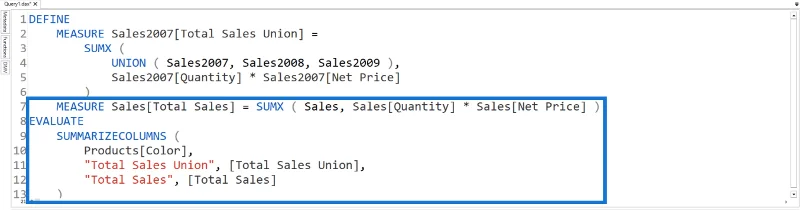 Fungsi UNION DAX Vs Power Query