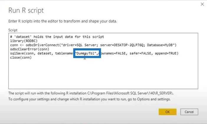 Cipta Laporan LuckyTemplates Kepada Pelayan SQL Menggunakan Skrip R