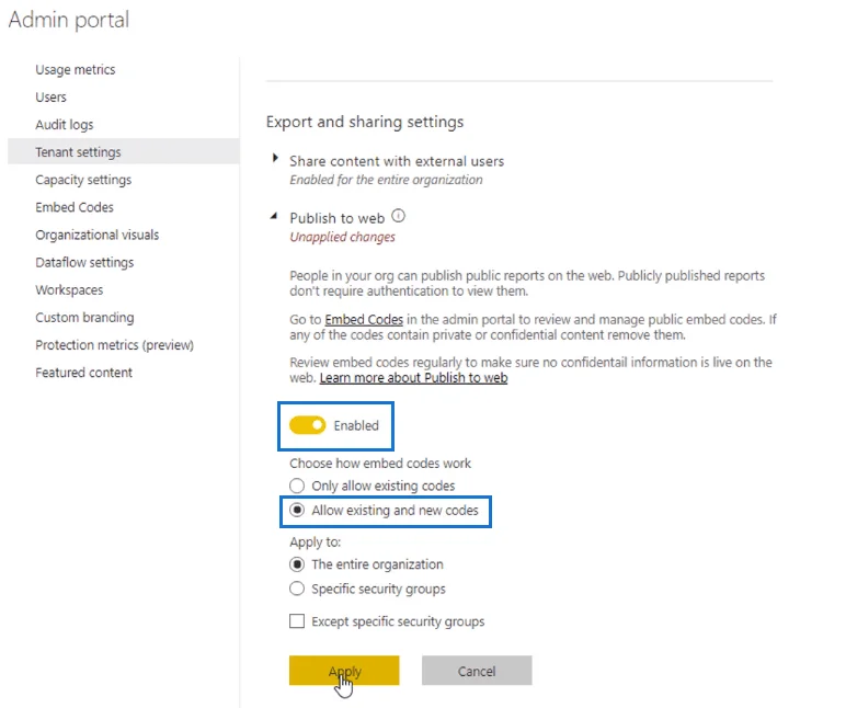 So geben Sie Berichte im LuckyTemplates-Onlinedienst frei