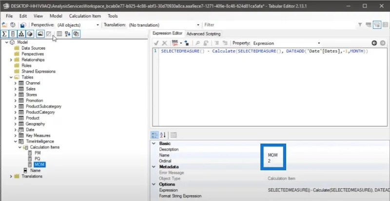 Use el editor tabular para crear grupos de cálculo en LuckyTemplates