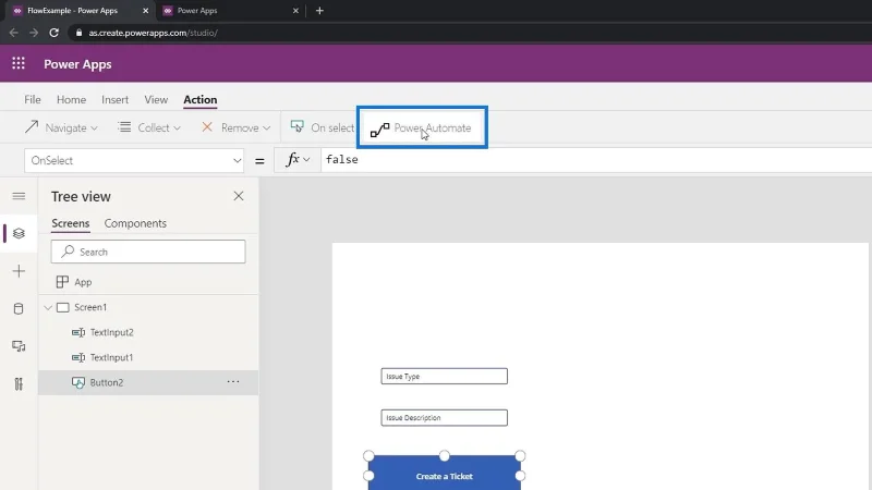 Penyepaduan PowerApps Dalam Microsoft Power Automate
