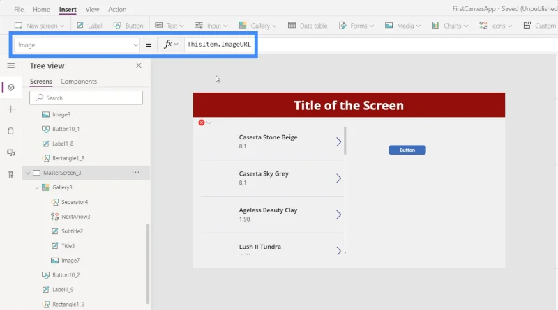 Carta PowerApps, Graf Dan Imej Dinamik