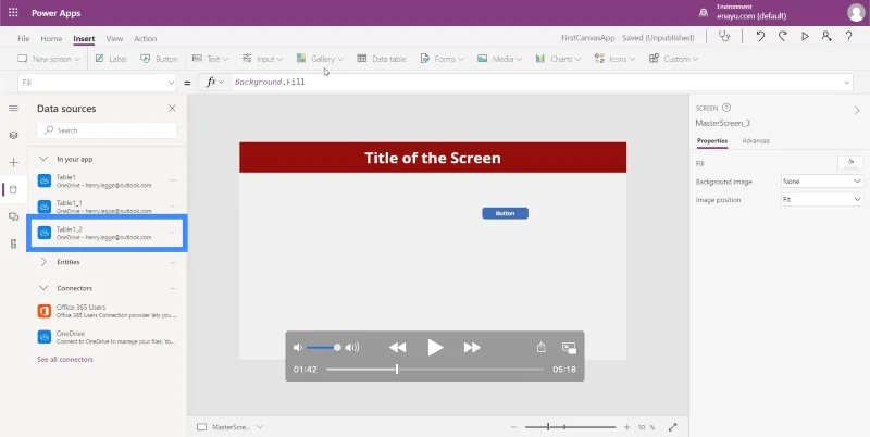 Carta PowerApps, Graf Dan Imej Dinamik