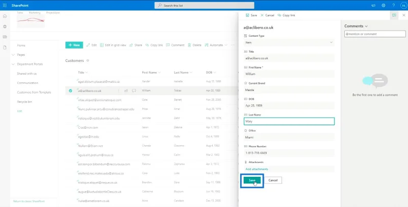 รายการ SharePoint: การแก้ไขรายการเดียวและหลายรายการ