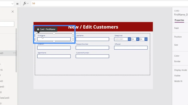 Skrin Butiran MS Power Apps Dan Skrin Borang