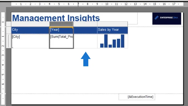 Cipta Carta Sparkline LuckyTemplates Dalam Pembina Laporan