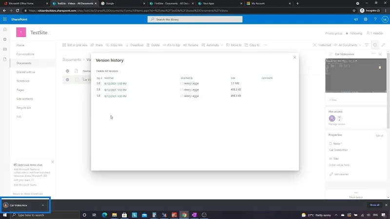 Versi SharePoint Untuk Fail Bukan Pejabat