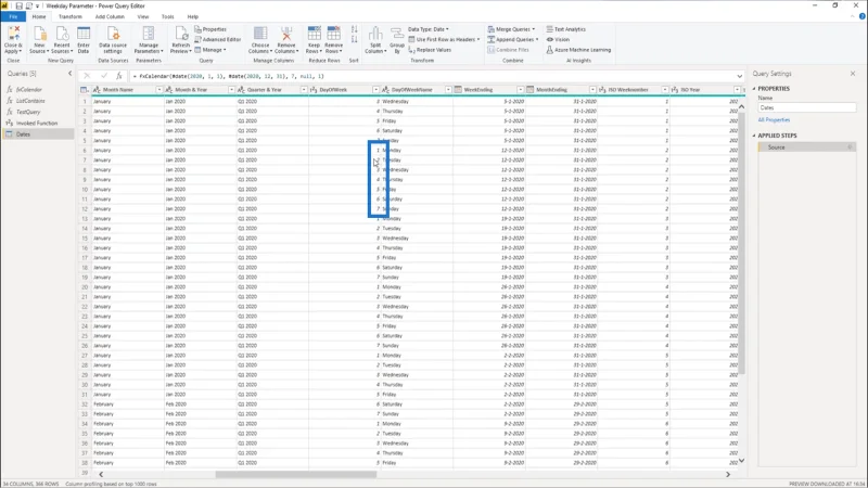 Fungsi M Untuk Jadual Tarikh – Cara Menambah Parameter Dalam Editor Pertanyaan