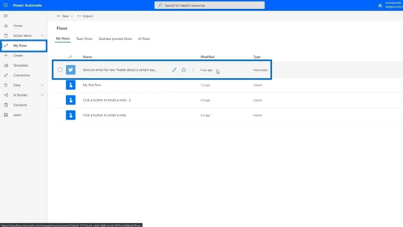 Automatisierter Ablauf in Microsoft Power Automate