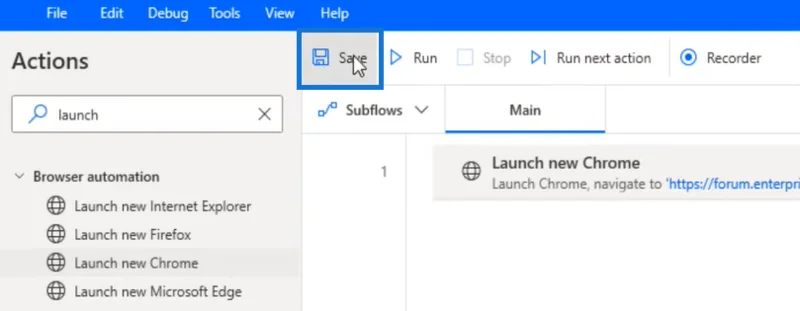 Microsoft Power Automate Desktop: Cara Melancarkan Penyemak Imbas Baharu Secara Automatik