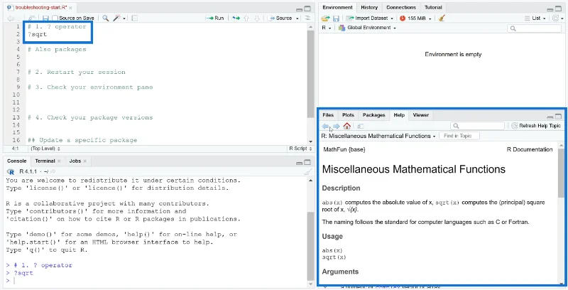 Bantuan RStudio: Cara Menyelesaikan Masalah R
