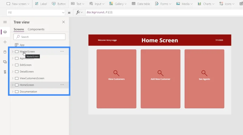 Veröffentlichen von PowerApps-Anwendungen und Ändern der Bildschirmreihenfolge