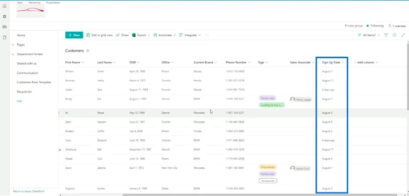 คอลัมน์จากการคำนวณใน SharePoint |  ภาพรวม