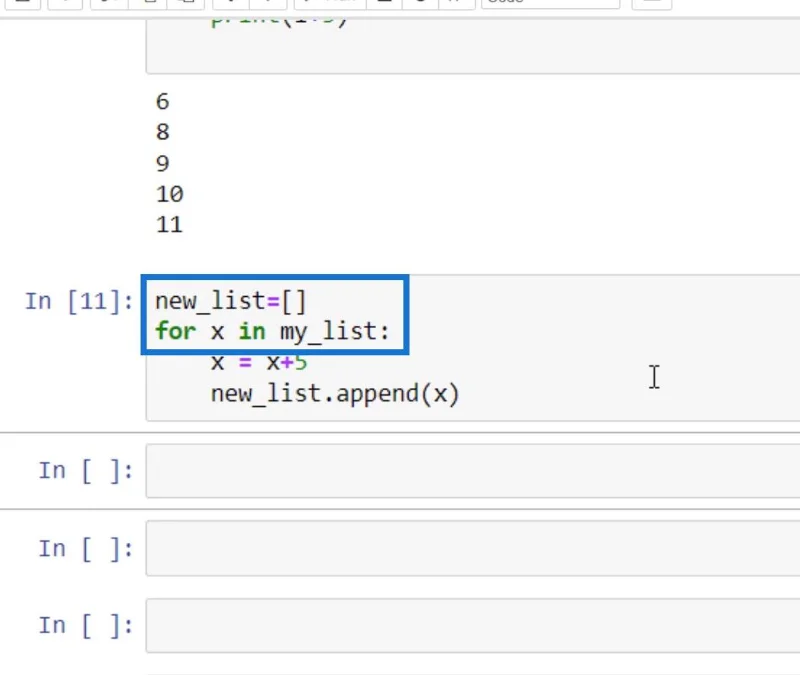 Senarai Python Dan Untuk Gelung Dalam LuckyTemplates