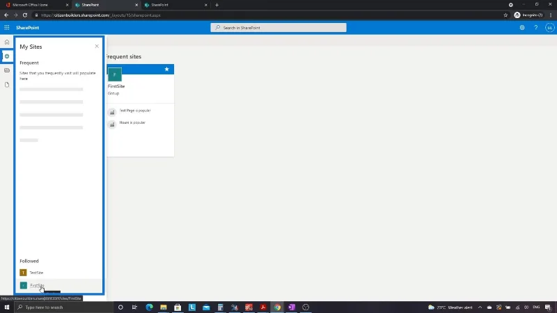 Tapak SharePoint |  Reka Letak Dan Panduan Menu