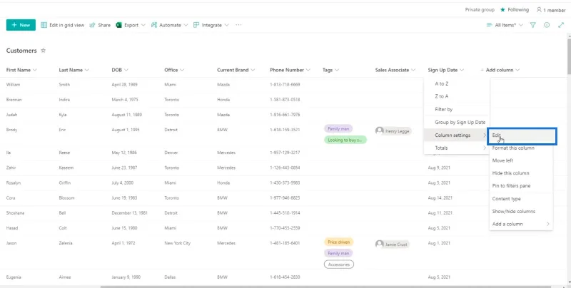 คอลัมน์จากการคำนวณใน SharePoint |  ภาพรวม
