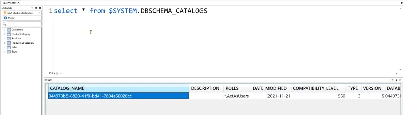Usando Exibições de Gerenciamento Dinâmico (DMV) no DAX Studio