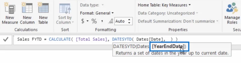 DAX Kullanarak LuckyTemplates'da Yıl Başından Bugüne (FYTD) Satışları Hesaplama