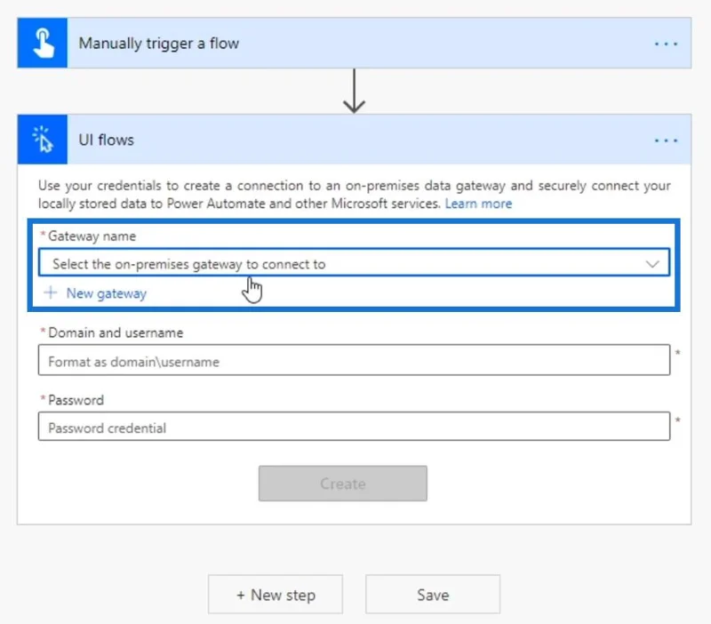 Gerbang Data Di Premis Dalam Power Automate