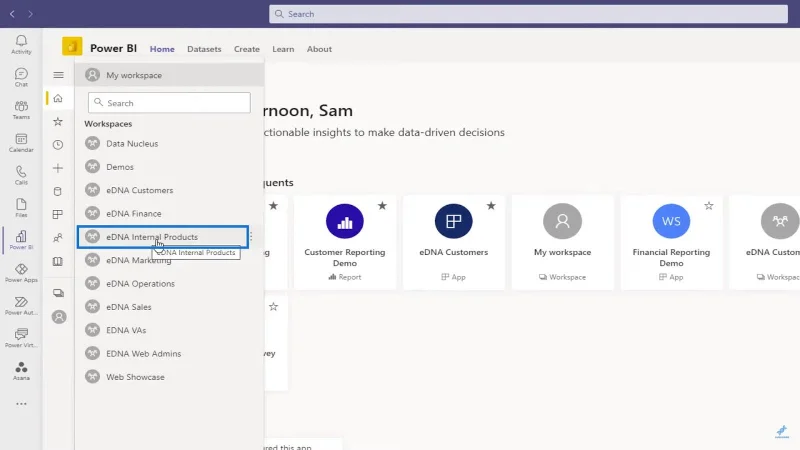การรวม LuckyTemplates ในทีม MS