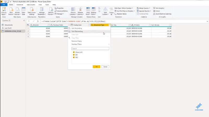 LuckyTemplates Power Query: removendo linhas duplicadas