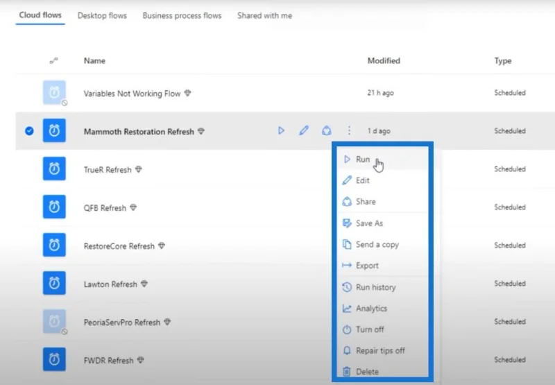 Pianifica un flusso desktop da eseguire in Power Automate